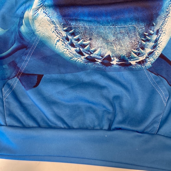 Shark Graphic Print Hoodie Sweatshirt Long Sleeve Cotton Pullover w/Pockets XXL - Picture 11 of 11